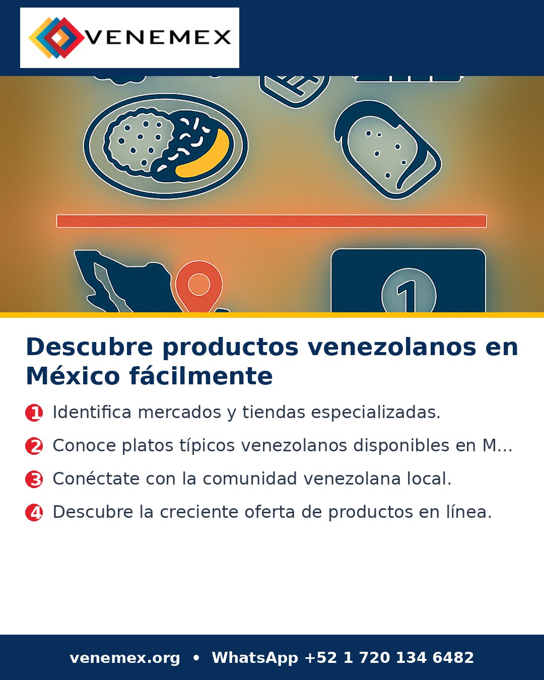 Infografia: Descubre productos venezolanos en México fácilmente
